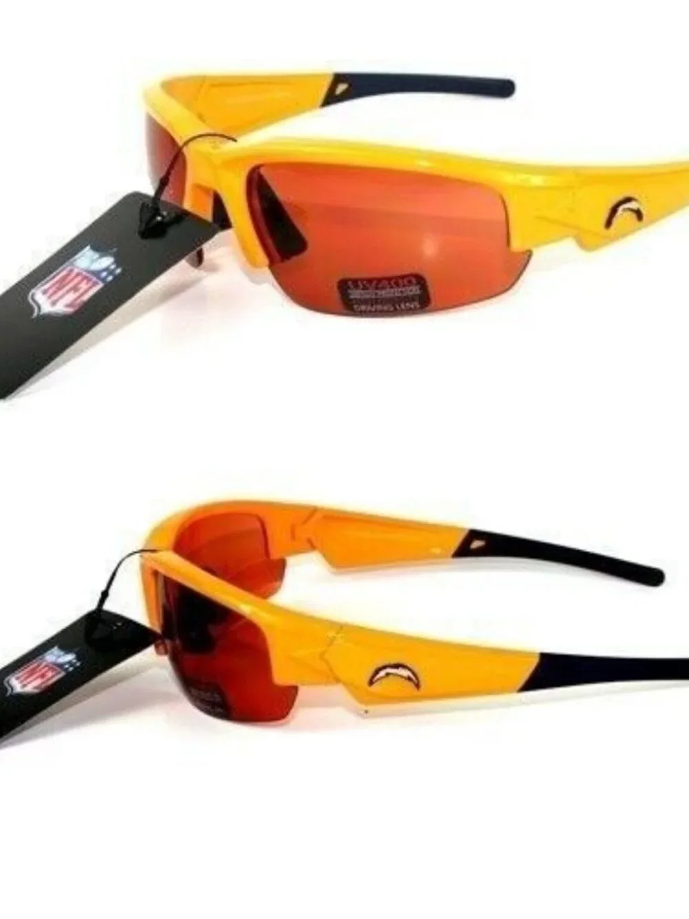 Los Angeles Chargers Football Team Yellow Dynasty Style Sunglasses NFL Official